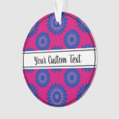 Bisexuality pride pink flower pattern ornament (voorkant)