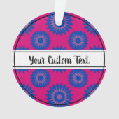 Bisexuality pride pink flower pattern ornament (voorkant)