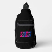 Bisexuality pride-tekstteken sling bag (Voorkant)