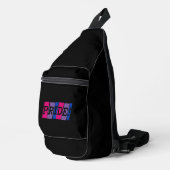 Bisexuality pride-tekstteken sling bag (Rechterhoek)