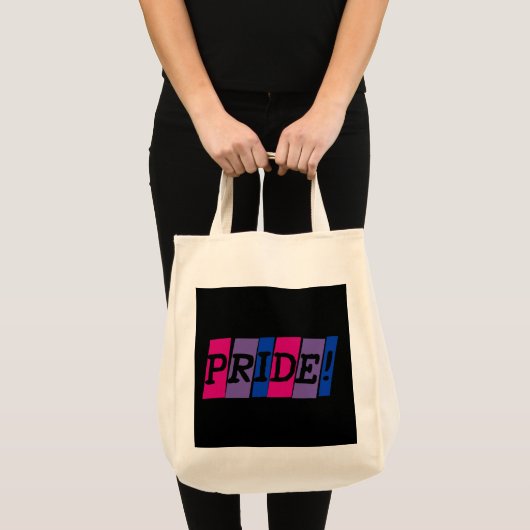 Bisexuality pride-tekstteken tote bag (Voorkant (product))