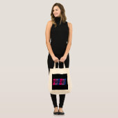Bisexuality pride-tekstteken tote bag (Voorkant (model))