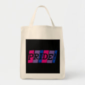 Bisexuality pride-tekstteken tote bag (Voorkant)