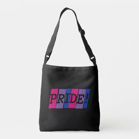 Bisexuality pride text sign crossbody bag crossbody tas (Achterkant)