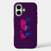 Bisexuality pride wereldkaart Case-Mate iPhone case (Achterkant)