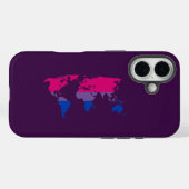 Bisexuality pride wereldkaart Case-Mate iPhone case (Achterkant (horizontaal))