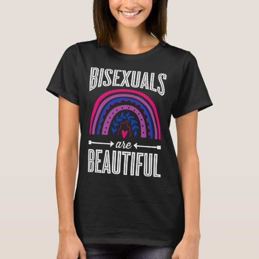 Bisexuals Are Beautiful Bisexual Pride Bohemian Ra T-shirt (Voorkant)