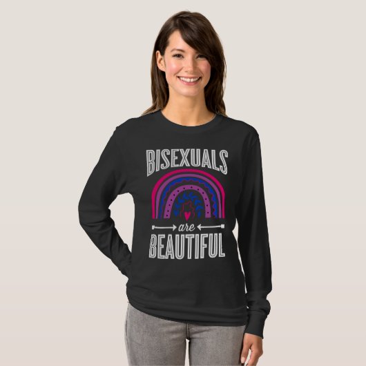 Bisexuals Are Beautiful Bisexual Pride Bohemian Ra T-shirt (Voorkant volledig)