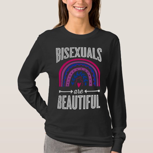 Bisexuals Are Beautiful Bisexual Pride Bohemian Ra T-shirt (Voorkant)