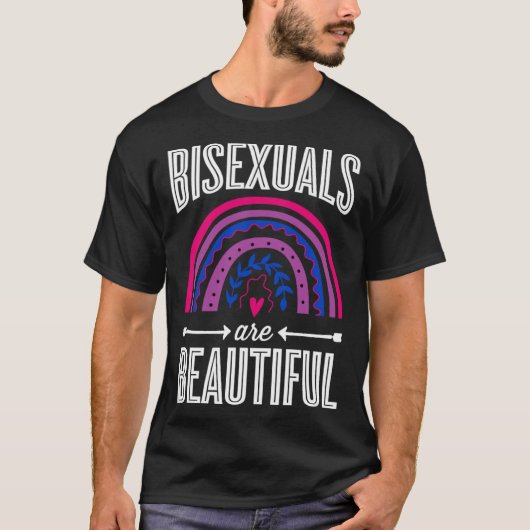 Bisexuals Are Beautiful Bisexual Pride Bohemian Ra T-shirt (Voorkant)