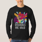 Bisexuals Are Valid Rainbow Pride Bisexuality LGBT T-shirt (Voorkant)