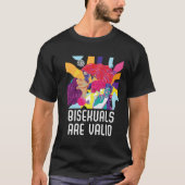 Bisexuals Are Valid Rainbow Pride Bisexuality LGBT T-shirt (Voorkant)