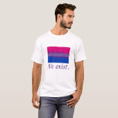Bisexuals bestaan t-shirt (Voorkant volledig)