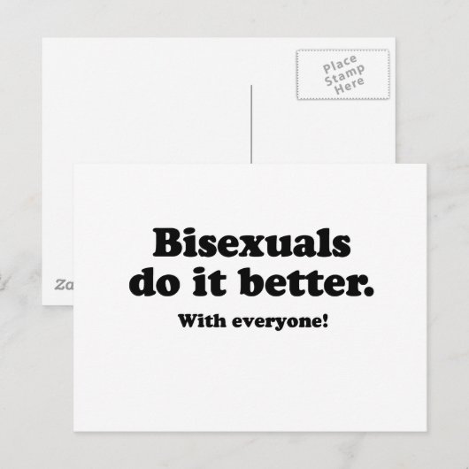BISEXUALS DOEN HET BETER (MET IEDEREEN) BRIEFKAART (Voorkant / Achterkant)