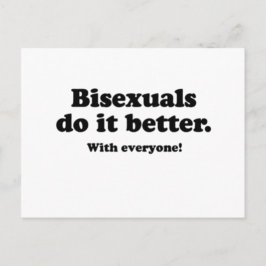BISEXUALS DOEN HET BETER (MET IEDEREEN) BRIEFKAART (Voorkant)