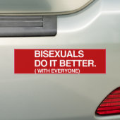 BISEXUALS DOEN HET BETER - .png Bumpersticker (Op auto)