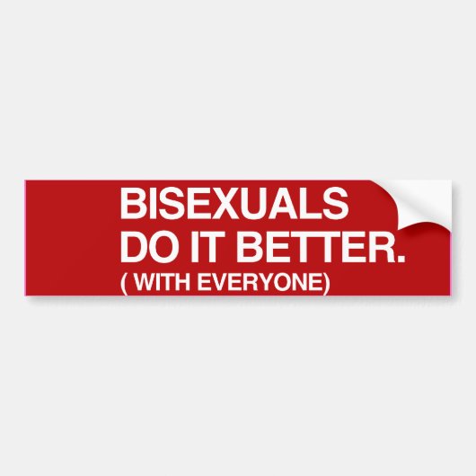 BISEXUALS DOEN HET BETER - .png Bumpersticker (Voorkant)