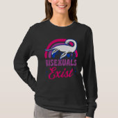 Bisexuals Exist Bisexual Loch Ness Monster Pride R T-shirt (Voorkant)