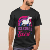 Bisexuals Exist Bisexual Pride Minimalist Rainbow  T-shirt (Voorkant)