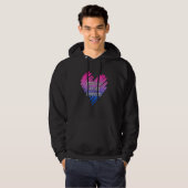Bisexuals zijn geen verwarde hartslag omdat Pride Hoodie (Voorkant volledig)