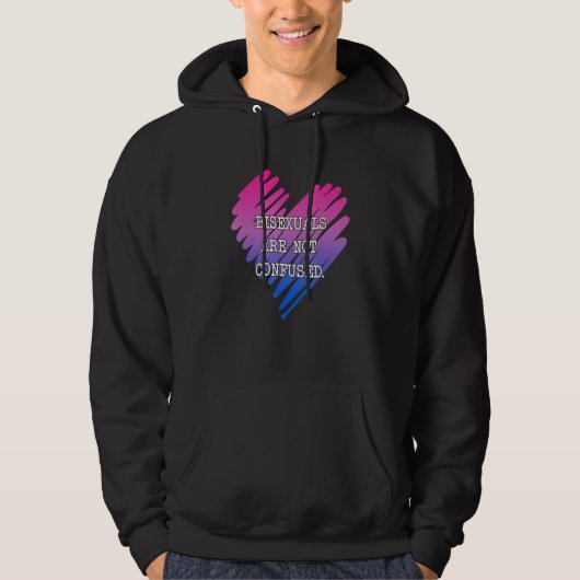 Bisexuals zijn geen verwarde hartslag omdat Pride Hoodie (Voorkant)