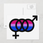 Bisexueel symbool briefkaart (Voorkant / Achterkant)