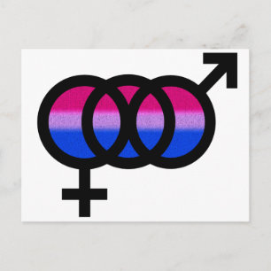 Bisexueel symbool briefkaart