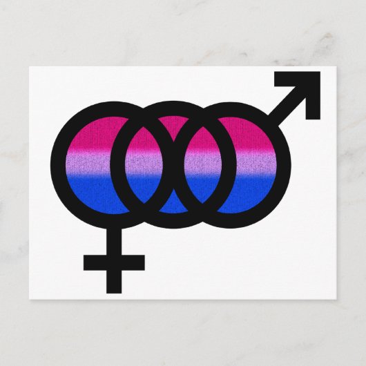 Bisexueel symbool briefkaart (Voorkant)