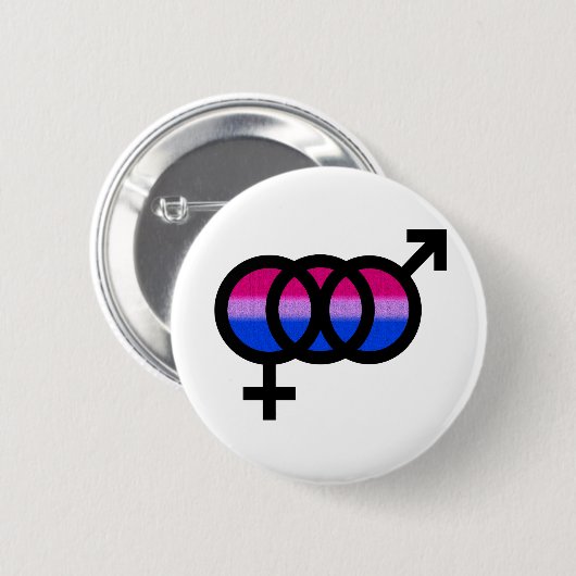 Bisexueel symbool ronde button 5,7 cm (Voorkant /achterkant)