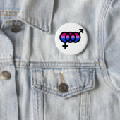 Bisexueel symbool ronde button 5,7 cm (In situ)