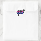 Bisexueel symbool ronde sticker (Tas)