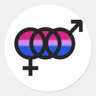 Bisexueel symbool ronde sticker