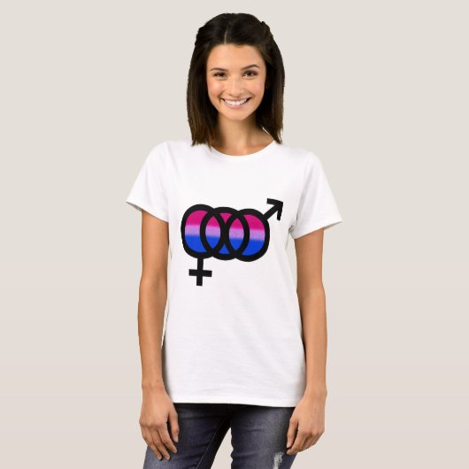 Bisexueel symbool t-shirt (Voorkant volledig)