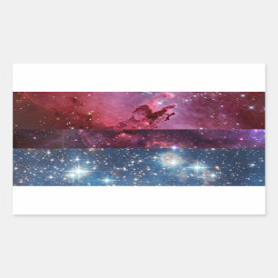 Bisexuele nebulapstickers rechthoekige sticker