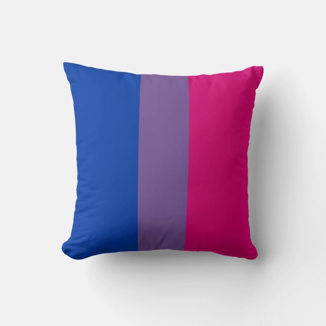 BISEXUELE PRIDE STRIPED VERTICALE - 2014 PRIDE.png Kussen (Voorkant)