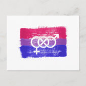 BISEXUELE SYMBOLPRIDE FLAG MET BETAALDE BISEXUELE  BRIEFKAART (Voorkant)