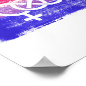 BISEXUELE SYMBOLPRIDE FLAG MET BETAALDE BISEXUELE  POSTER (Hoek)