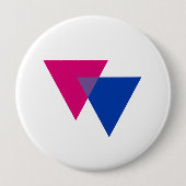 BISEXUELE TRIANGELE SYMBOOL RONDE BUTTON 4,0 CM (Voorkant)