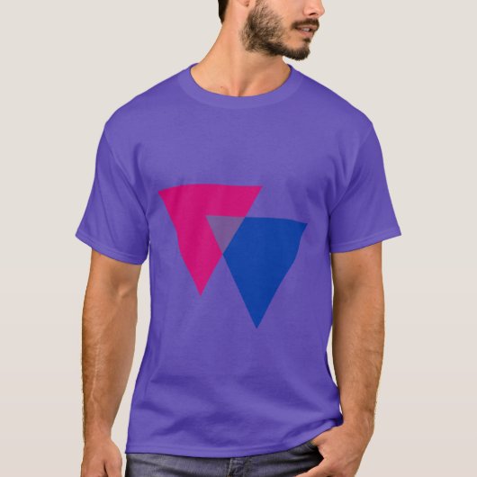 BISEXUELE TRIANGELE SYMBOOL T-SHIRT (Voorkant)