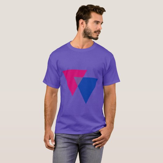 BISEXUELE TRIANGELE SYMBOOL T-SHIRT (Voorkant volledig)