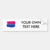 BISEXUELE VLAGDRIPPEN BUMPERSTICKER (Voorkant)