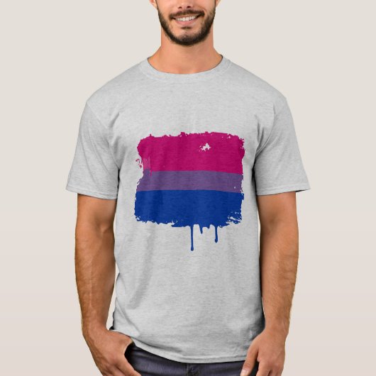 BISEXUELE VLAGDRIPPEN T-SHIRT (Voorkant)