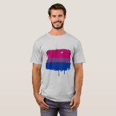 BISEXUELE VLAGDRIPPEN T-SHIRT (Voorkant volledig)