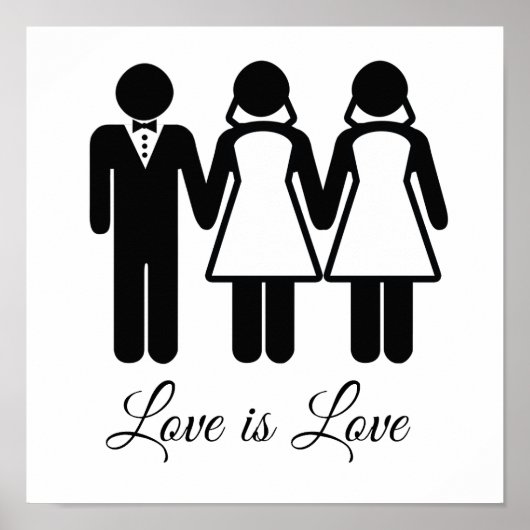 BISEXUELE WEDDING LOVE IS VERLIESD -.png Poster (Voorkant)