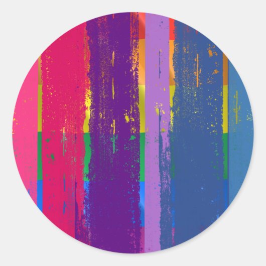 BISEXUT PRIDE INK BAR -.png Ronde Sticker (Voorkant)