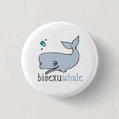 BISEXUWHALE RONDE BUTTON 3,2 CM (Voorkant)