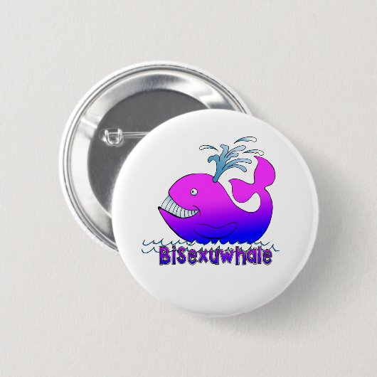 Bisexuwhale Ronde Button 5,7 Cm (Voorkant /achterkant)