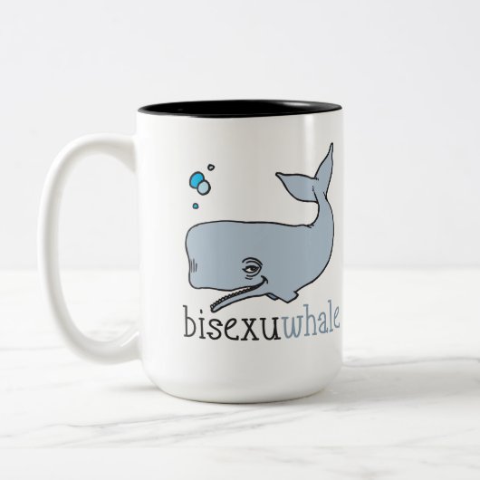 BISEXUWHALE TWEEKLEURIGE KOFFIEMOK (Links)