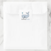 BISEXUWHALE VIERKANTE STICKER (Tas)