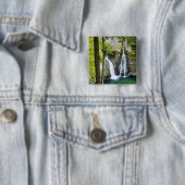 Bish Bash Falls in Bish Bash Falls State Park Vierkante Button 5,1 Cm (In situ)